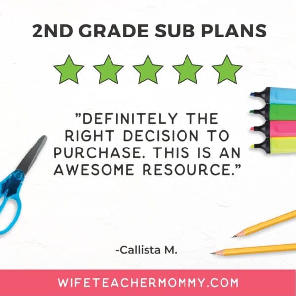 2nd Grade Ready To Go Sub Plans Print + Google Set #2 - Image 4