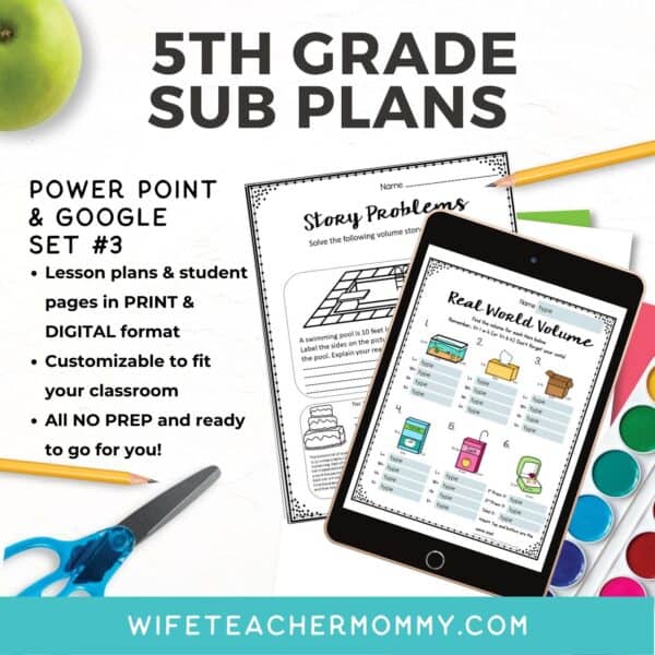 5th Grade Ready To Go Sub Plans Print + Google Set #3 - Image 2