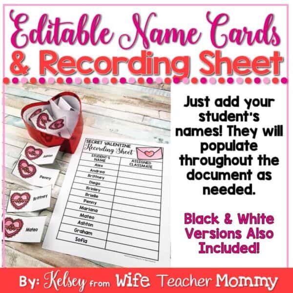 Valentine's Day Writing Activity- Secret Valentine Writing Prompts. - Image 8