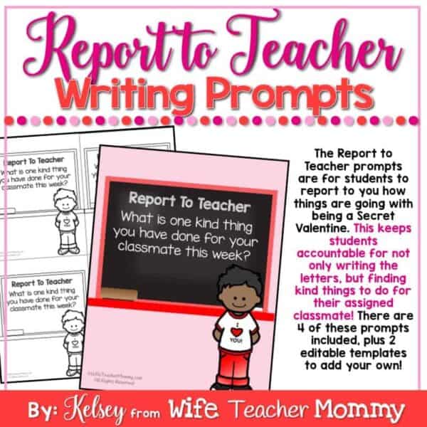 Valentine's Day Writing Activity- Secret Valentine Writing Prompts. - Image 5
