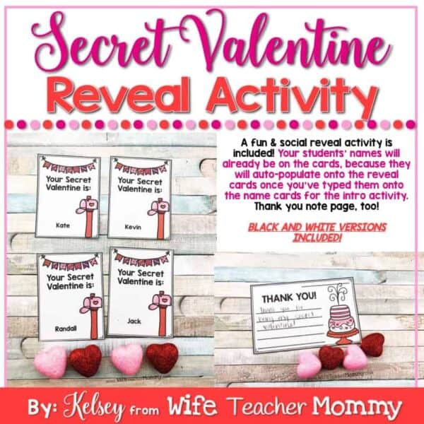 Valentine's Day Writing Activity- Secret Valentine Writing Prompts. - Image 3