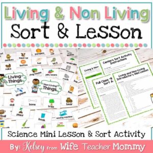 Living and Non Living Things Sort Activity