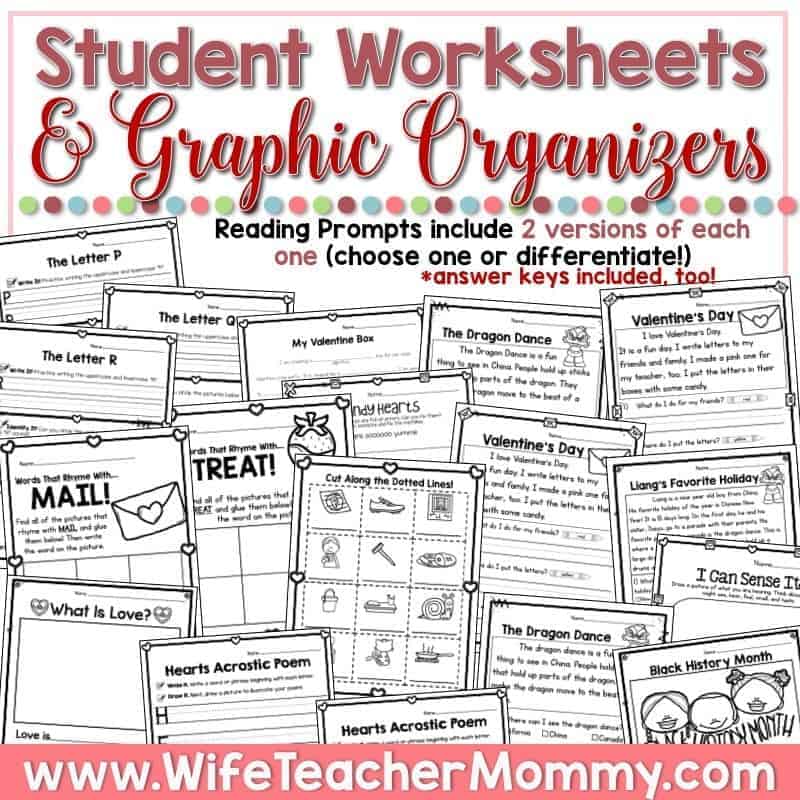 February Sub Plans Kindergarten Math and ELA Mini Bundle - Image 3