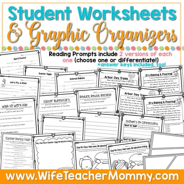 April Sub Plans 1st and 2nd Grade Math and ELA Mini Bundle - Image 4