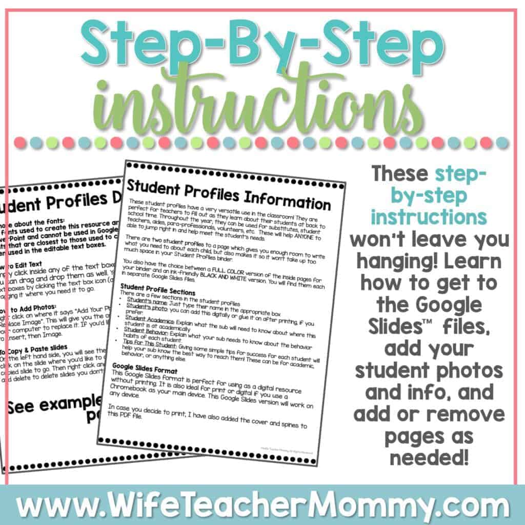 Google Slides Student Profiles Editable Info Sheets Educate & Rejuvenate