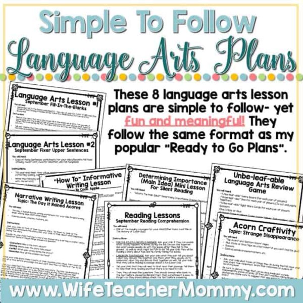 September Homeschool Lessons for 1st Grade and 2nd Grade Language Arts - Image 4