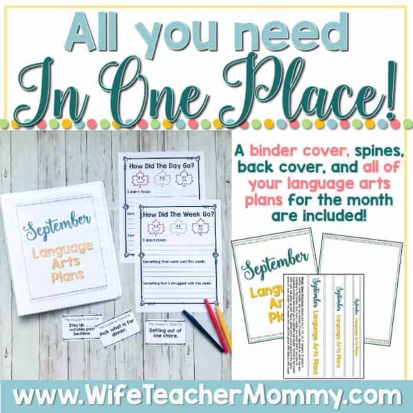 September Homeschool Lessons for 1st Grade and 2nd Grade Language Arts - Image 2