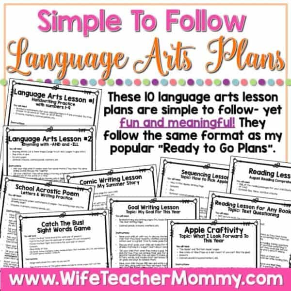 August Homeschool Lessons Kindergarten Math and Language Arts Mini Bundle - Image 3