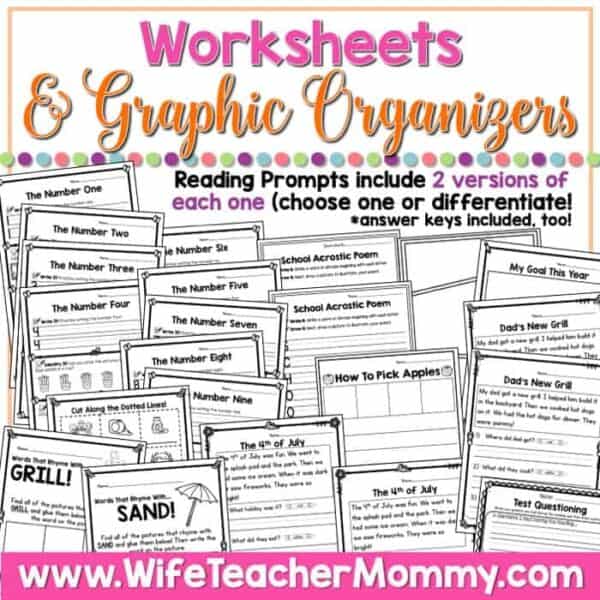 August Homeschool Lessons for Kindergarten Language Arts - Image 5