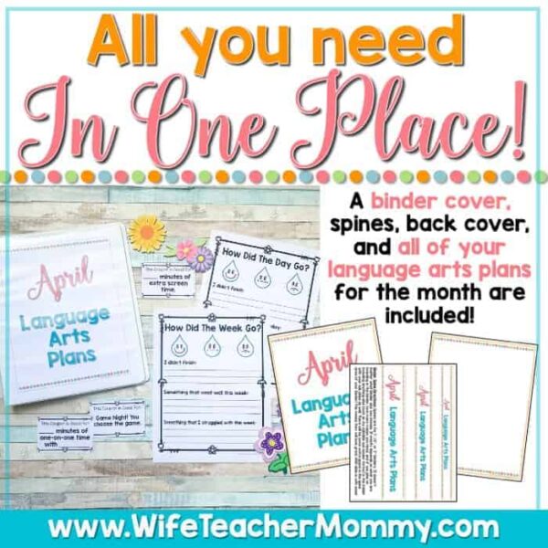 April Homeschool Lessons for 3rd Grade & 4th Grade Language Arts - Image 2