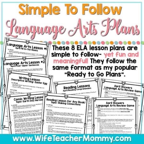 April Homeschool Lessons for 3rd Grade & 4th Grade Language Arts - Image 5