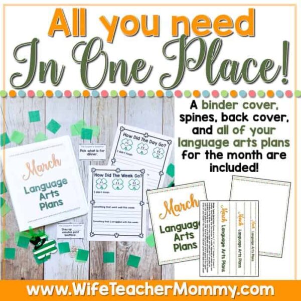 March Homeschool Lessons for 1st Grade and 2nd Grade Language Arts - Image 2