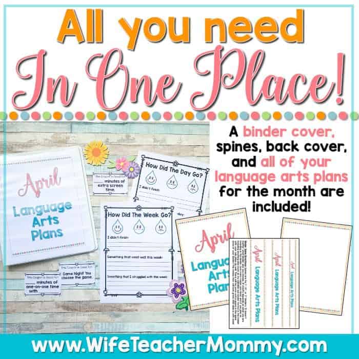 April Homeschool Lessons for Kindergarten Language Arts - Image 2