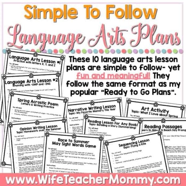 May Homeschool Lessons for Kindergarten Language Arts - Image 4