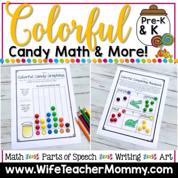 Colorful Candy Math & More Activities for Pre-K and Kindergarten