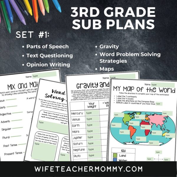 3rd Grade Ready To Go Sub Plans Digital Google Slides Set #1 - Image 3