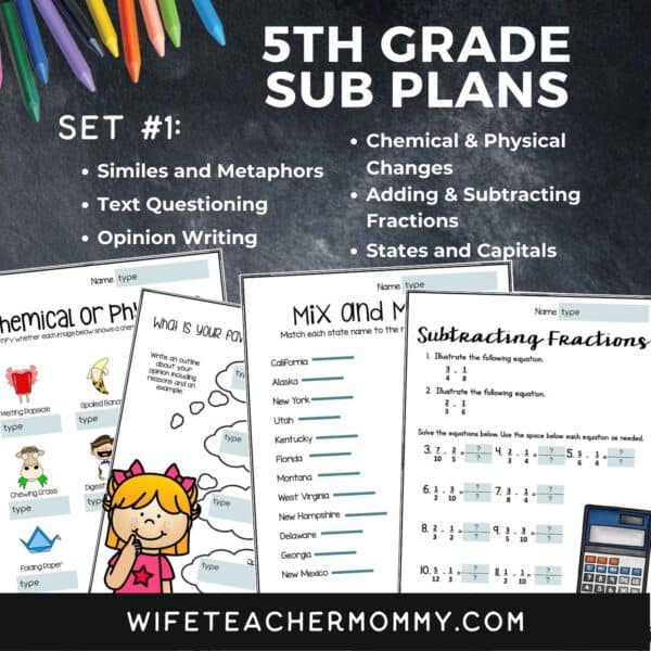 5th Grade Ready To Go Sub Plans Digital Google Slides Set #1 - Image 3