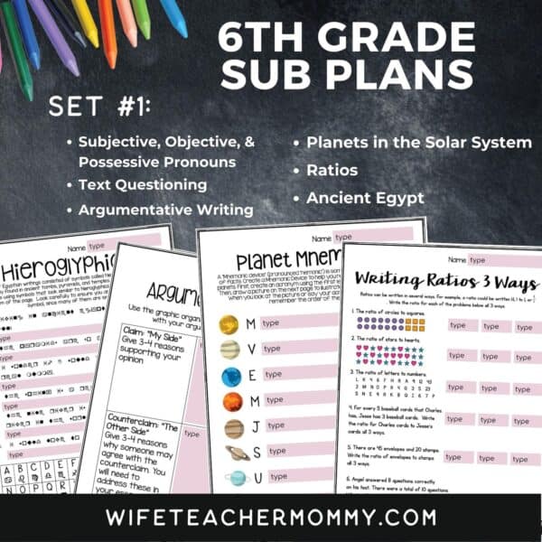 6th Grade Ready To Go Sub Plans Digital Google Slides Set #1 - Image 3
