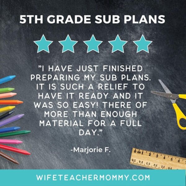 5th Grade Ready To Go Sub Plans Digital Google Slides Set #3 - Image 4