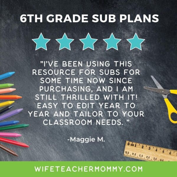 6th Grade Ready To Go Sub Plans Digital Google Slides Set #4 - Image 4