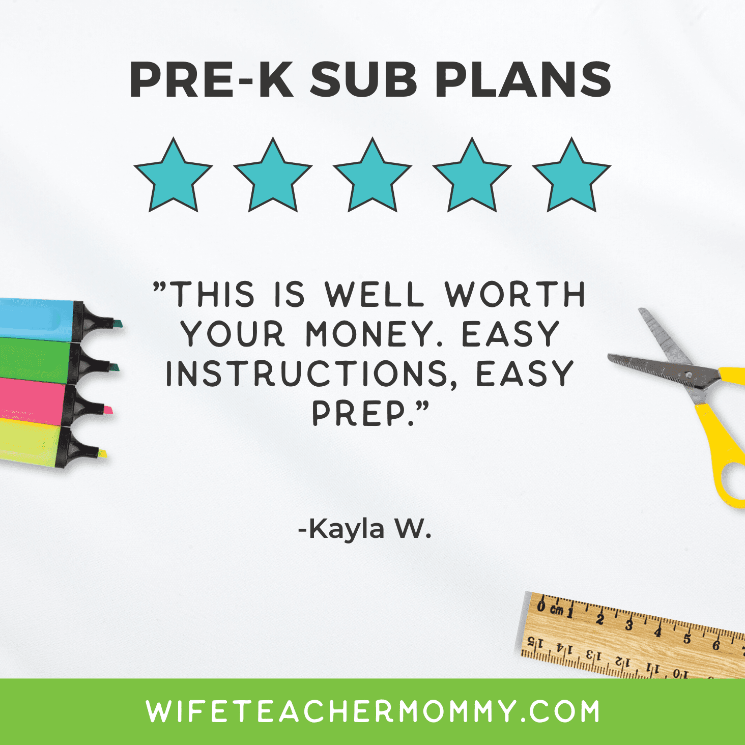 Pre-K Ready To Go Sub Plans Printable Set #4 - Image 4