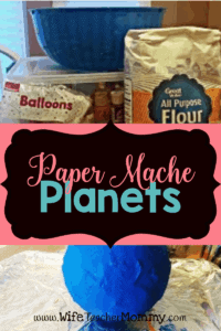How to make Paper Mache Planets- a fun craft for kids! Perfect to integrate the arts into the science curriculum, and end of the year activity, or even Earth Day! Paper Mache Planets