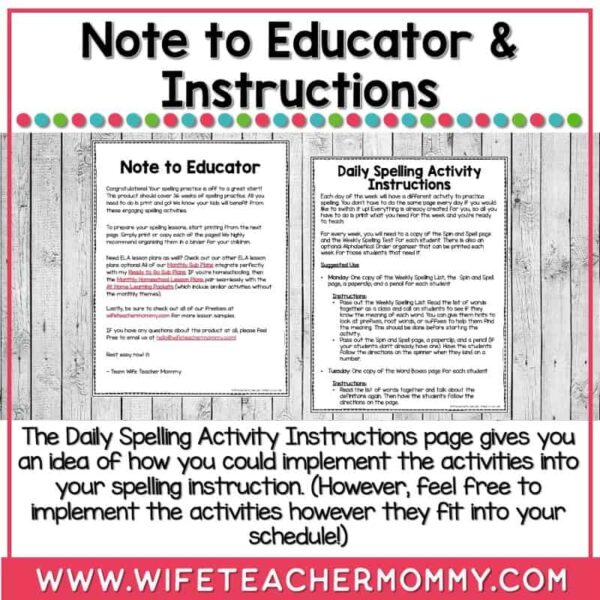 36 Weeks of Spelling for 2nd Grade PRINTABLE - Image 2