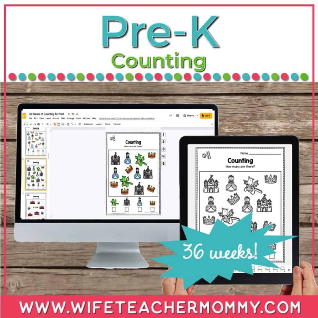 36 Weeks of Counting for Pre K Can't Miss