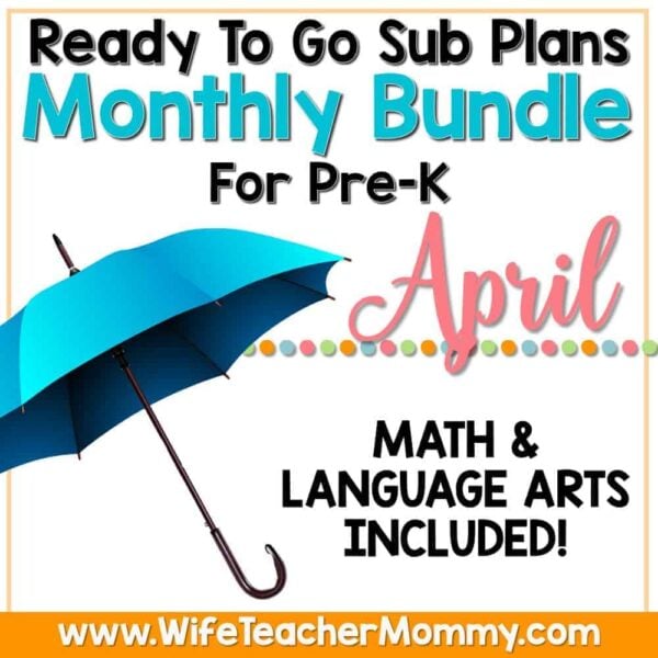 blue umbrella- april lesson plans for preschool