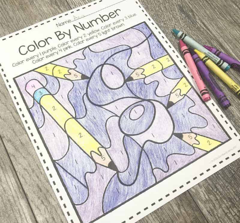 ideas and resources for special education color by number