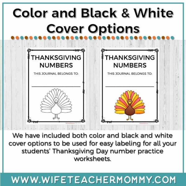 Thanksgiving Number Worksheets Practice 0-20 (Write, Circle, Draw) - Image 2