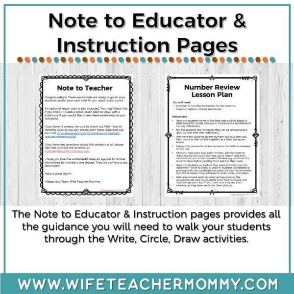 Thanksgiving Number Worksheets Practice 0-20 (Write, Circle, Draw) - Image 3