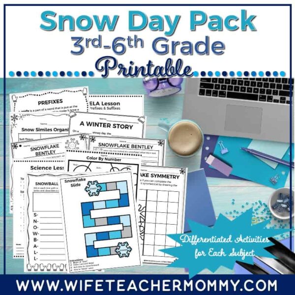 Upper Grade Snow Day Packet (Print Version)