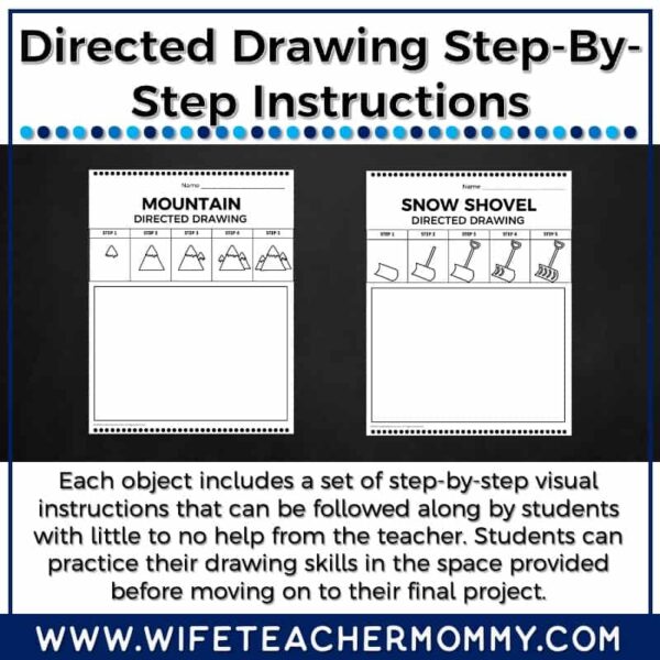 Winter Upper Grades Directed Drawings Pack - Image 3