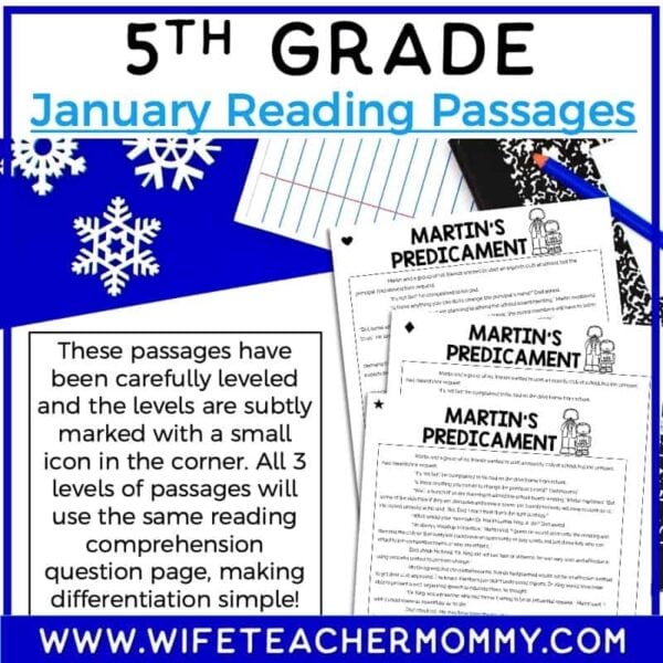 5th Grade January Reading Passages Printable Version - Image 2
