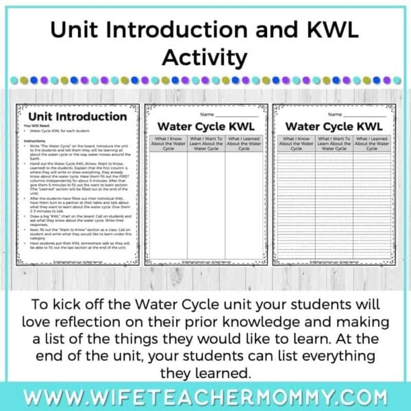 Lower Grades Water Cycle Thematic Unit (Print Version) Educate & Rejuvenate
