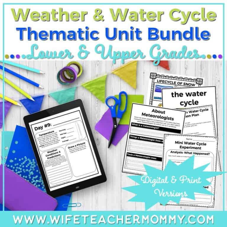Lower and Upper Grades Weather and Water Cycle Thematic Unit Bundle ...