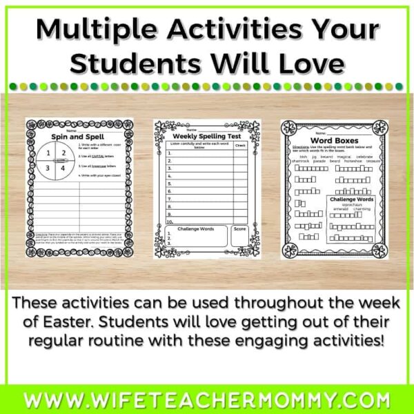3rd-6th Grade St. Patrick's Day Spelling Activities - Image 4