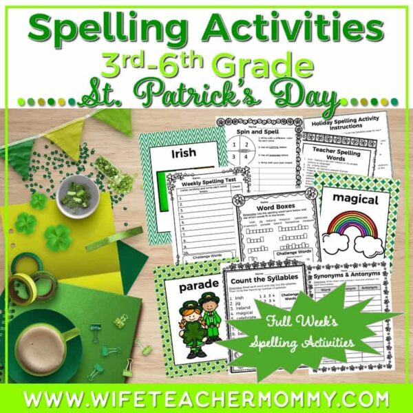 3rd-6th Grade St. Patrick's Day Spelling Activities