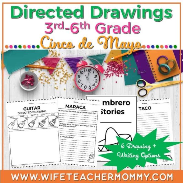 Cinco de Mayo Upper Grades Directed Drawings Pack