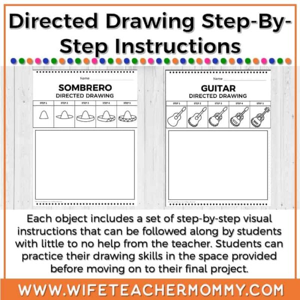 Cinco de Mayo Upper Grades Directed Drawings Pack - Image 3