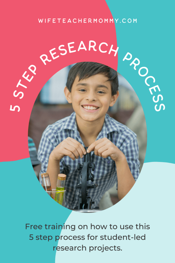 Boy with science equipment- 5 step research process free training