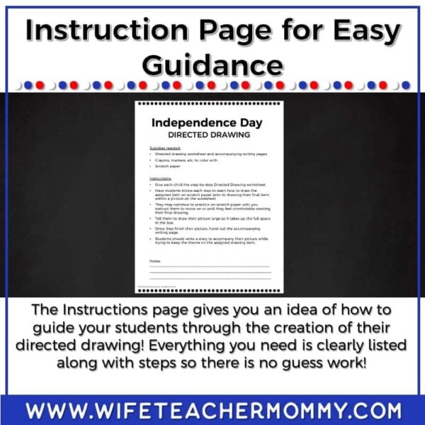 Independence Day Upper Grades Directed Drawings Pack - Image 2