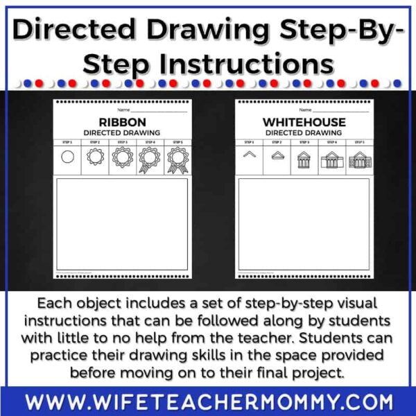 Independence Day Upper Grades Directed Drawings Pack - Image 4