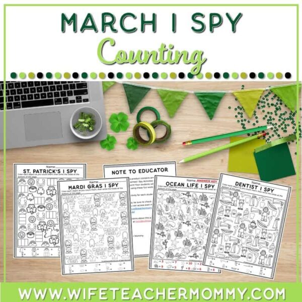 March Counting I Spy Resource