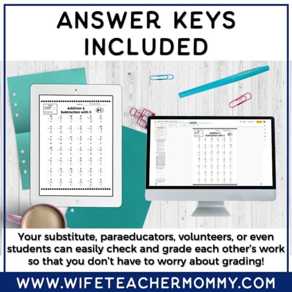 Math Fact Fluency: Addition & Subtraction Facts 0-9 DIGITAL - Image 4