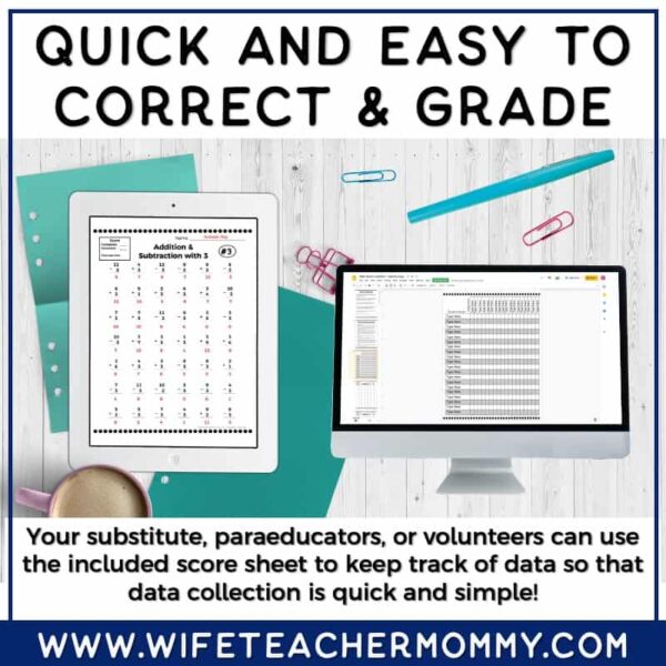 Math Fact Fluency: Addition & Subtraction Facts 0-9 DIGITAL - Image 6