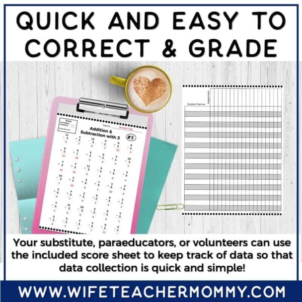 Math Fact Fluency: Addition & Subtraction Facts 0-9 PRINT + DIGITAL - Image 7