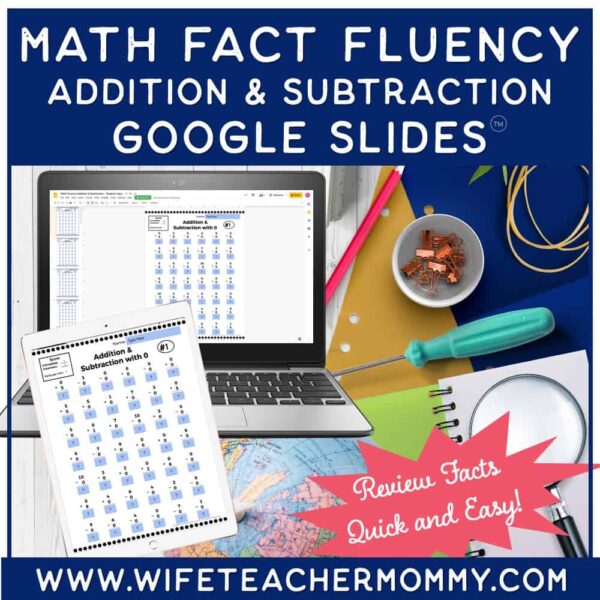 Math Fact Fluency: Addition & Subtraction Facts 0-9 DIGITAL