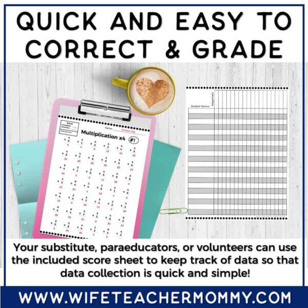 Math Fact Fluency: Multiplication Facts 0-9 PRINTABLE - Image 6